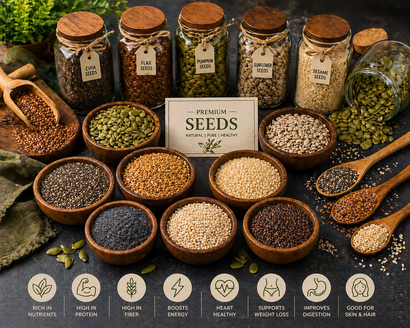 Healthy seeds collection by AKUFOODS